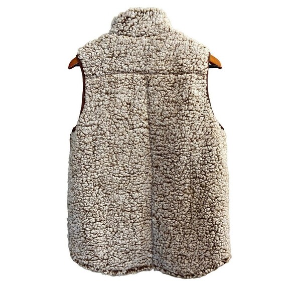 THREAD & SUPPLY Women’s Arctic Fleece Full Zip Vest Brown And Tan Size Small - Picture 3 of 8